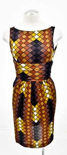 411qwWA3eXL Miss Sixty Diamond Design Multicoloured Dress
