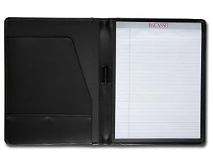 Black Genuine Leather Standard Padfolio