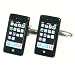 Black Smart Cell Phone Cufflinks w/ Gift Box
