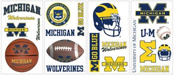UNIVERSITY OF MICHIGAN APPLIQUES PEEL AND STICK