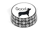 mudpie Pet Good Dog Food Bowl with Paw Decoration