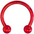 14 Gauge Red Electro Titanium Horseshoe -1/2"