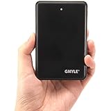 Power Bank, GMYLE 4000mAh Slim Portable USB External Battery Charger w/ Built-in Lightning & Micro USB Cable for USB-Charged Devices (Black)