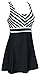 Women's One Piece Swimsuit Sailor Vintage Swim Dress Cover Up Bathing Suits