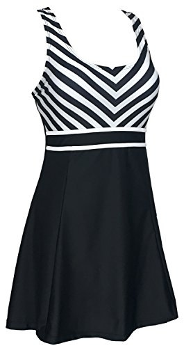 Women's One Piece Swimsuit Sailor Vintage Swim Dress Cover Up Bathing Suits