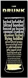Drunk (Glass, Door) White Wood-Mounted Art Poster Print - 24 X 60