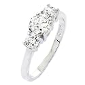Ciara's Three Stone CZ Diamond Engagement Ring