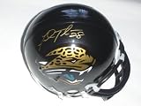 Fred Taylor Autographed/Hand Signed Jacksonville Jaguars Replica Mini Helmet (Gold Autograph)