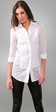 Victorialand Oversized Tuxedo Shirt with Snaps
