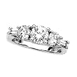 3 Diamond Anniversary Ring 2 ct. in 14K White Gold
