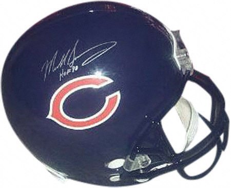 Mike Singletary Autographed Helmet | Details: Chicago Bears, Riddell Replica Helmet, HOF98 Inscription
