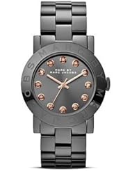 Marc Jacobs MBM8596 Womens Gunmetal Grey Stainless Steel Bracelet Crystal Markers Watch