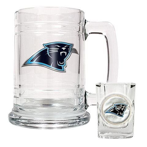 Carolina Panthers Beer Mug & Shot Glass Set