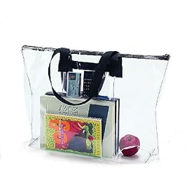 Large Clear Zippered Tote