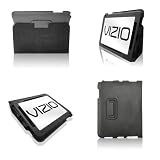 VIZIO VTAB 1008 Folio Carry Case |BUNDLE| |STORM GREY| |Built in STAND + DOCK| + Anti Glare Screen Protector for Vtab1008 8 Wi-Fi Tablet PC + FREE Stylus Pen