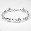 Bracelet With Genuine Clean Diamonds Well Made in 14K White Gold. Total item weight 10.3g Length 7.25in