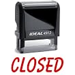 CLOSED Red Office Stock Self-Inking Rubber Stamp