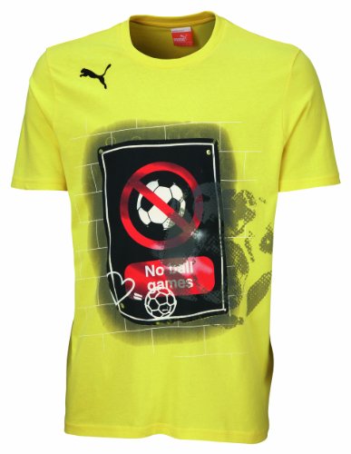 PUMA Herren T-shirt Football No Ball Games Graphic Tee, vibrant yellow, S, 652620 25 Preisvergleich