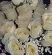 84 Silk Rose Flowers w/Raindrops - Wedding Flowers - Bridal/Floral - Ivory