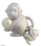 Pearl brooch, Monkey Treasures' 1.2 W 1.2 L