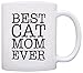 ThisWear Cat Lover Gifts Best Cat Mom Ever Pet Owner Rescue Gift 11oz Ceramic Coffee Mug with Handle White