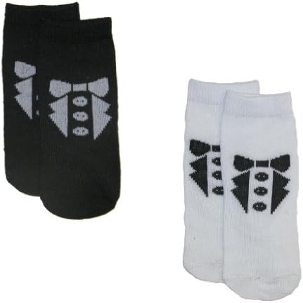 RSG Baby "Tuxedo" Shoes Socks 2-Pair Pack Black & White