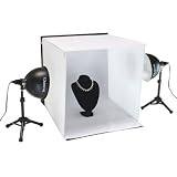 Sharpics 24 Tabletop Photo Studio Light Tent with 2 Compact Studio Lights and 30W Daylight Fluorescent Bulbs DTS-250