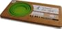 Island Bamboo OS24SG Over the Sink Cutting Board with Green Colander