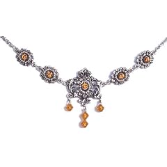 Ababella Kette-Venus mit Swarovski-Crystall - Goldtopas