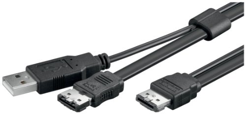 Wentronic HDD eSATA Kabel (eSATA I-Type und USB auf eSATA I-Type Stecker) 1,5m schwarz Preisvergleich