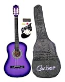 38" PURPLE Acoustic Guitar Starter Package (Guitar, Gig Bag, Strap, Pick, eBook)