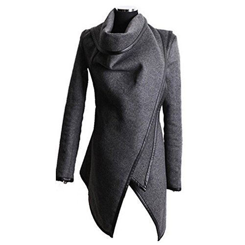 (ミネトメ)Minetom 女性 非対称 ファッション ウールコート コート ジャケット 3色 5サイズ