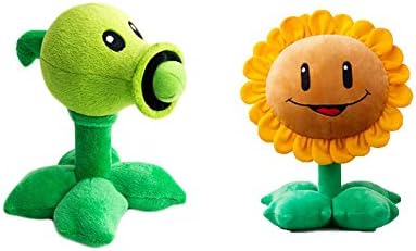 Colorful Edays Plants Vs Zombies Plush Toy Peashooter + Sunflower 6" Tall 19