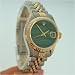 Vintage/Antique watch: Pre-Owned Woman's Rolex Oyster Perpetual Date with Malahit Stone Dial Automatic Movement Quick Set
