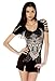 Folter Womens Gothic Ripped Cross Tee