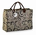 Mud Pie Black Paisley Essential Tote Bag