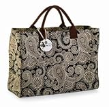 Mud Pie Black Paisley Essential Tote Bag