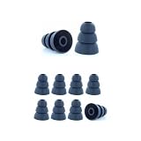 Earphones Plus EP-TRILEVEL-2PR-LL Replacement Earbud Tips, Replacement Earphone Cushions, Black
