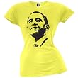 Obama - Silhouette Juniors T-Shirt - Bright Yellow