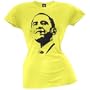 Obama - Silhouette Juniors T-Shirt - Bright Yellow