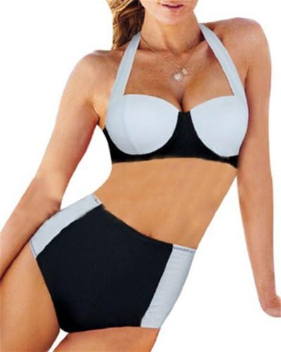 PrettyGirl Women Push up Bikini Padded Trikini Swimwear Swimsuits High Waist Short Bottom Swimwear
