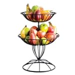 American Metalcraft TTDB2 - Basket, 12-3/4 in Top Dia. x 20 in H, Two Tier, Black Wrought Iron