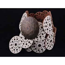 Fossil Studded Disks Belt White