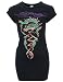 Ed Hardy T-Shirt "Lightning Dragon" Tattoo Damen Schwarz Large