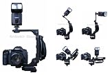 Ardinbir Flash Quick Portable Foldable Rotating Flip Bracket for Canon, Nikon, Panasonic, Olympus, Sony, Leica, Fujifilm Digital Camera