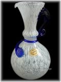 Blown Italy Art Glass Pitcher Vase / Fused Handle