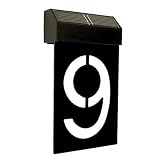 Signs: Matterinc Solar LED Number 9 - Black