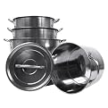 8 Pc Stainless Stock Pot Set