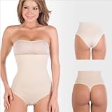 Shapewear Lycra - Nylon Body Shapewear. Strapless. Thong type Bodysuit Waist Cincher Magic Body Shaper for women Fajas