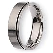 Grooved Flat Brushed Titanium Ring (7.0 mm) - Sizes 6-13